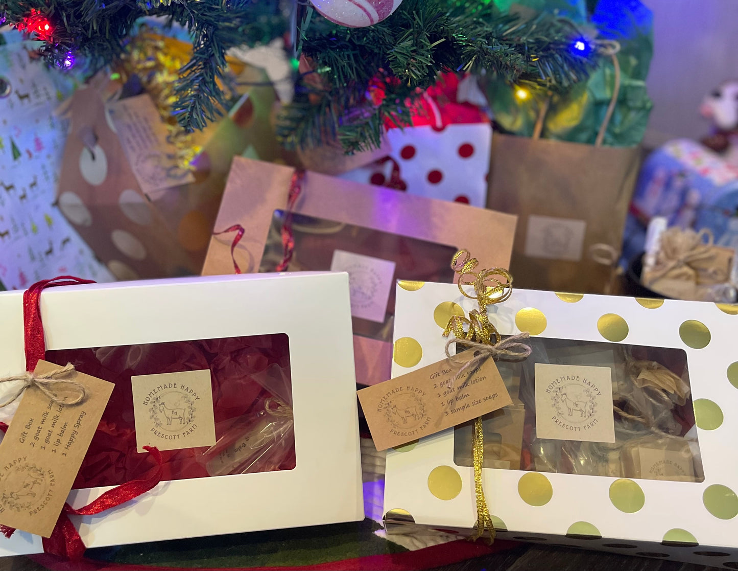 Gift Box - gold and white, white or kraft brown