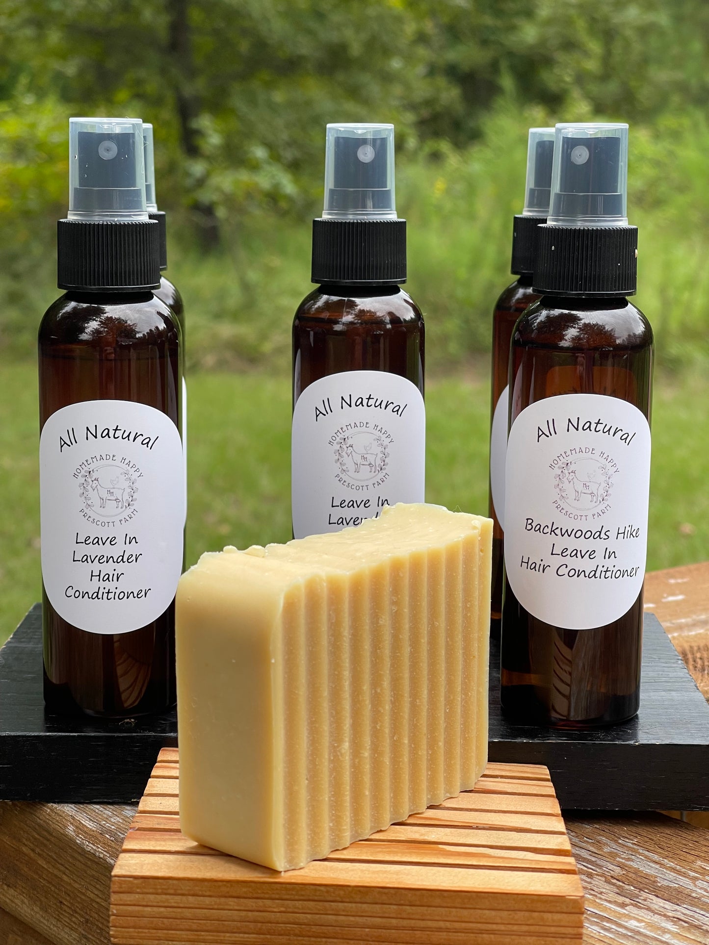 All Natural Leave In Hair Conditioner in scents of Lavender or Backwoods Hike