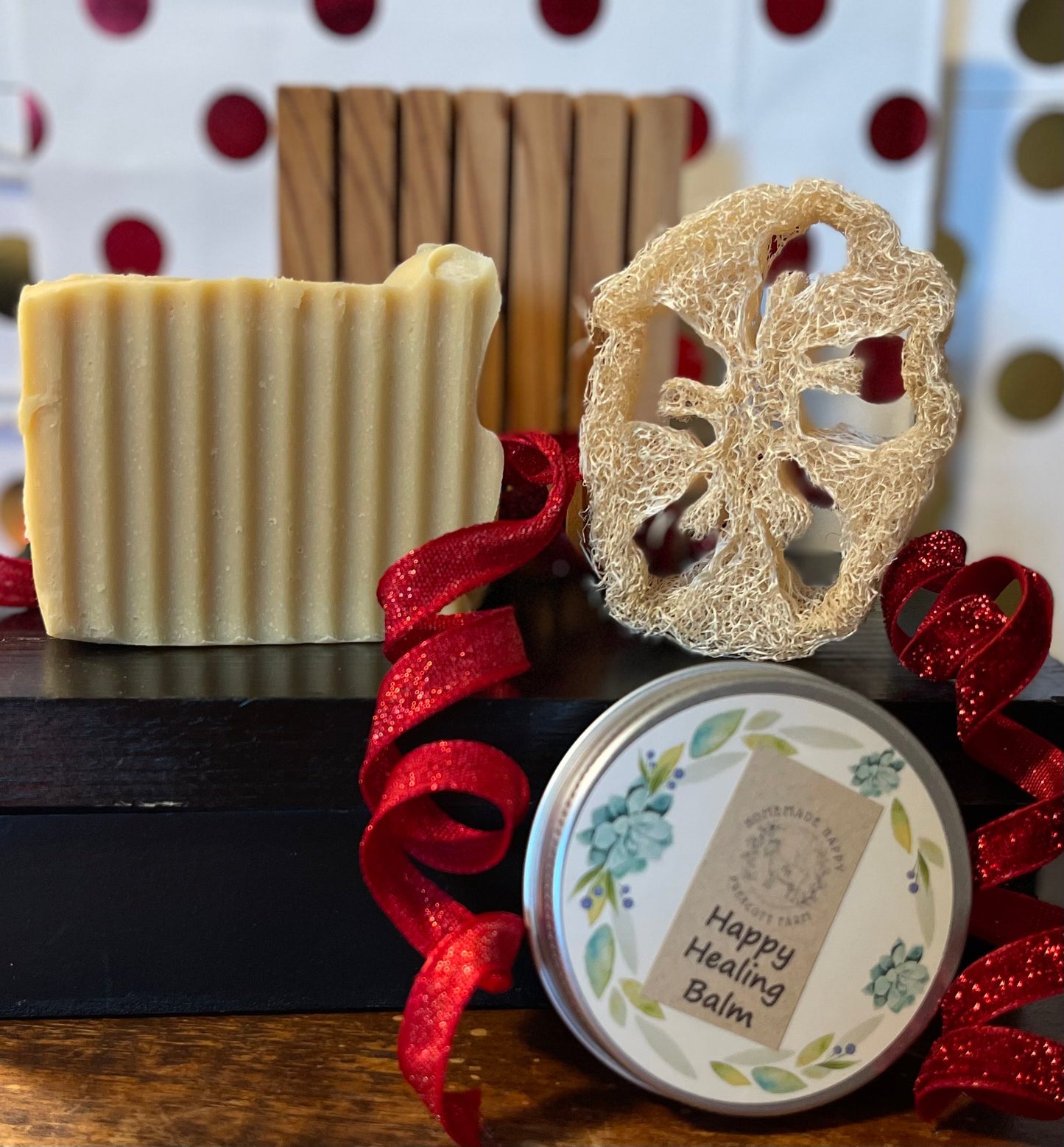 Happy Gift Set With Cedar Dish