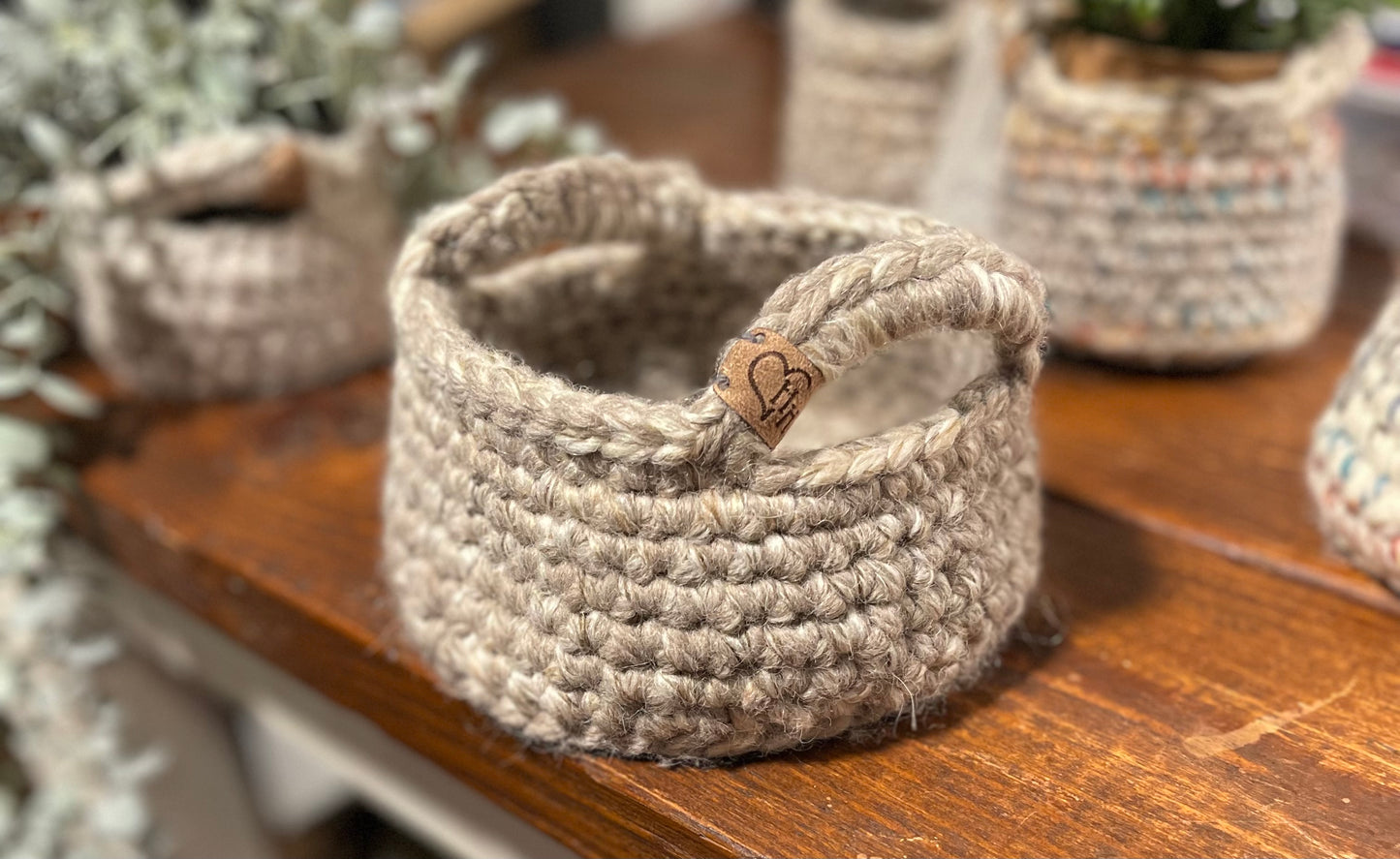 Hand Crocheted Baskets