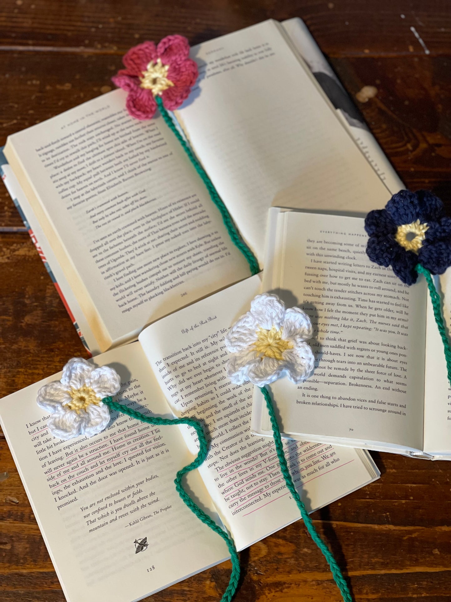 Crocheted Flower Bookmark