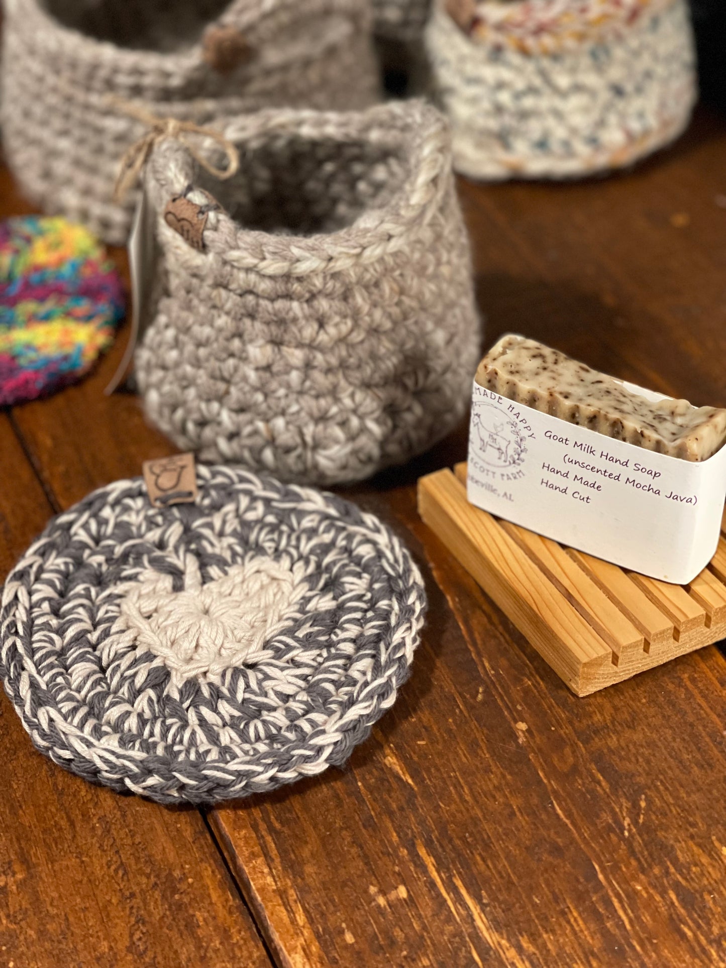 Hand Crocheted Baskets